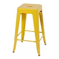 Banqueta Ferro Aço Iron Tolix Alta Or Design 6607 Cor Amarelo Foto mini 1