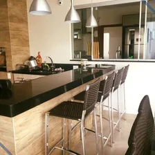 Banqueta Fibra Sintetica Alta De Balcão Bar Cozinha Aluminio Acabamento da estrutura Opcional Cor Opcional Foto mini 1