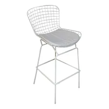 Banqueta Figueres Bertoia Branca Foto  mini 1