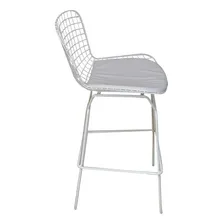 Banqueta Figueres Bertoia Branca Foto mini  3