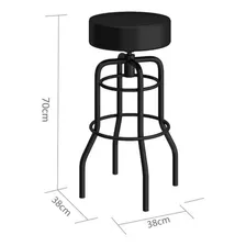 Banqueta Girat贸ria Paris Compoarte Marrom Cg Foto mini 3