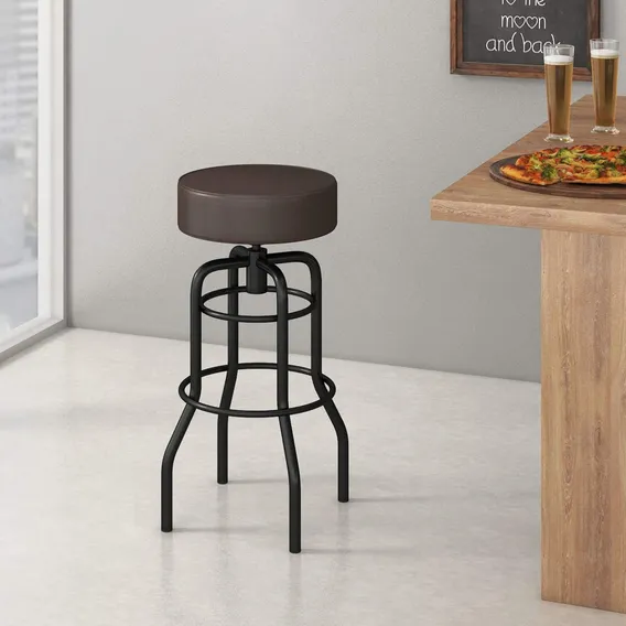 Banqueta Girat贸ria Paris Compoarte Marrom Cg Foto 1