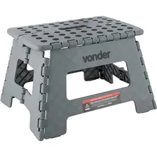 Banqueta Plastica Dobravel 220mm Cinza Alça Vonder 150kg Foto mini 1