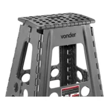 Banqueta Plástica Dobrável Cinza 450 Mm - Vonder Foto mini 3