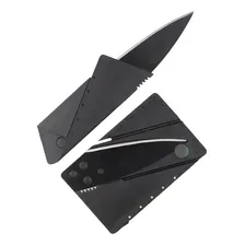 Bapumel Cartão Tática Cor Preto Canivete Discreto Faca Dobrável Tático ParaCarteira Foto  mini 1