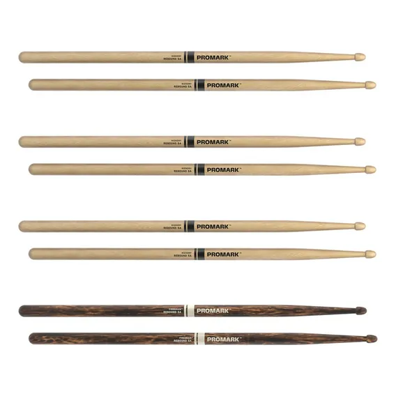 Baqueta 5a Rebound (3 Pares) E Firegrain 5a (1 Par) Promark Foto 1