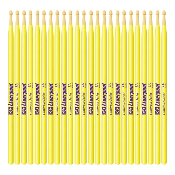 Baqueta 7a Luminous Marfim (12 Pares) Liverpool Mc Dz7am Cor Amarelo Foto 1