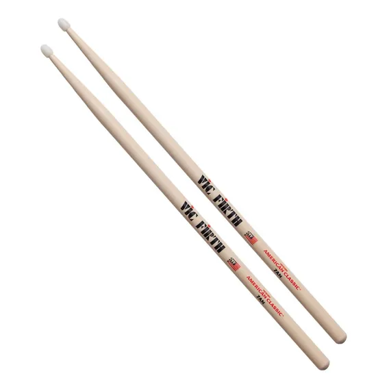 Baqueta American Classic 7an Ponta De Nylon Vic Firth Cor Natural Tamanho 7a Foto 1