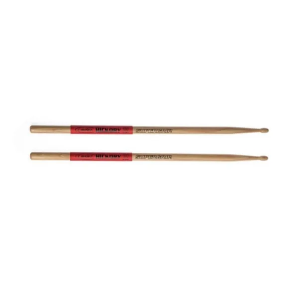 Baqueta C Ibanez 7ah Hickory Supergrip Cor Natural Tamanho 7a Foto 1