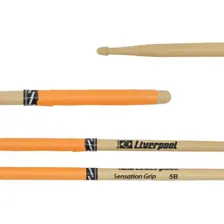 Baqueta Liverpool Sensation Grip Eva Laranja 3 Pares Madeira Tamanho 5b Foto mini  2