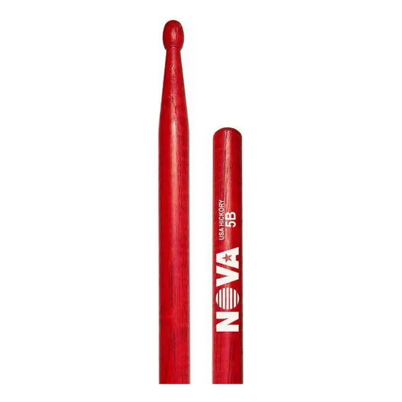 Baqueta Nova Vermelha 5b Ponta Madeira N5br Vic Firth 7369 Foto 1