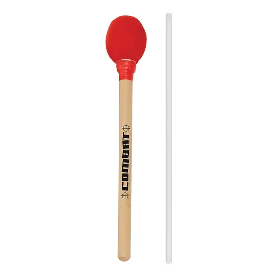 Baqueta Spanking Combat Vermelho Para Zabumba Com Bacalhau Foto 1