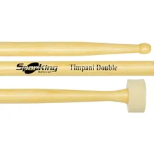 Baqueta Spanking Timpani Double Ponta De Madeira Natural Foto  mini 1