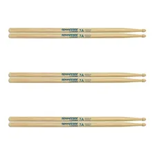 Baqueta Tennessee Hickory 7a Madeira Liverpool Kit 3 Pares Cor Natural Foto  mini 1