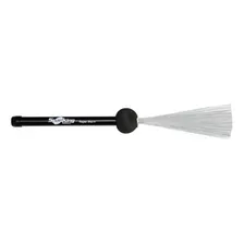 Baqueta Vassourinha Aço Retrátil Para Cajon Brush Spanking Cor Preto Foto mini  2