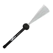 Baqueta Vassourinha Aço Retrátil Para Cajon Brush Spanking Cor Preto Foto mini 1