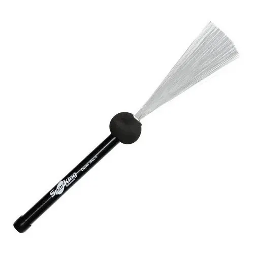Baqueta Vassourinha Aço Retrátil Para Cajon Brush Spanking Cor Preto Foto 1
