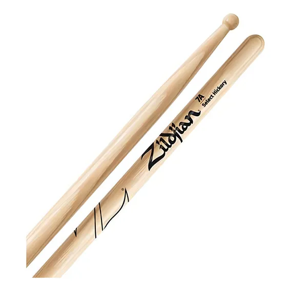 Baqueta Zildjian 7a Z7a Hickory Madeira 49843 Foto 1