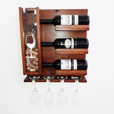 Bar Barzinho Adega Parede Vinho Decoração Porta Taça Foto mini 1