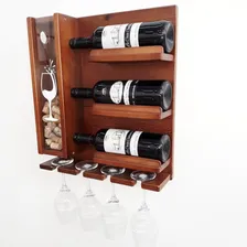 Bar Barzinho Adega Parede Vinho Decoração Porta Taça Foto mini 2