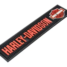 Bar Mat Harley Davidson Emborrachado Tapete Para Bar Cerveja Cor Laranja Foto mini 1