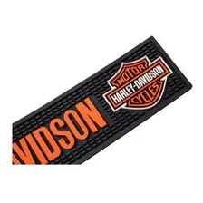 Bar Mat Harley Davidson Emborrachado Tapete Para Bar Cerveja Cor Laranja Foto mini 2