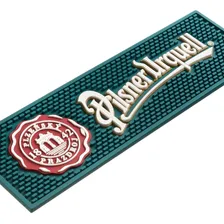 Bar Mat Pilsner Urquell Escorredor Tapete De Bar Porta Copo Cor Verde Foto  mini 1
