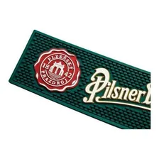 Bar Mat Pilsner Urquell Escorredor Tapete De Bar Porta Copo Cor Verde Foto mini  2