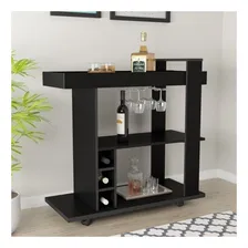 Bar M贸vel Espelhado Suporte Ta莽as Porta Garrafas Mdp Fd Foto mini 1