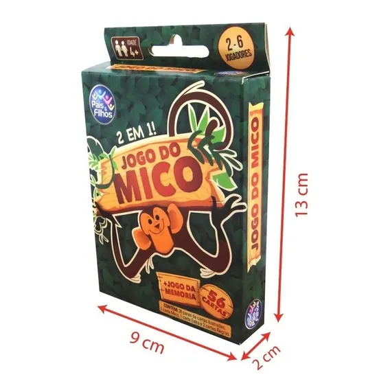 Baralho 2 Em 1 - Jogo Do Mico + Mem贸ria - Pais E Filhos Foto 1