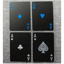 Baralho Black A Prova D'agua Baralho Preto Poker Mágica Foto mini 4
