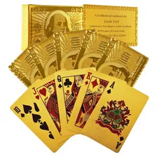 Baralho de cartas de poker dourado Cartas de baralho douradas Design de baralho dourado Foto mini  2
