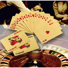 Baralho Dourado Ouro 24k Dollar Poker Cartas Jogos P'agua Personagem Dolar Foto mini 4