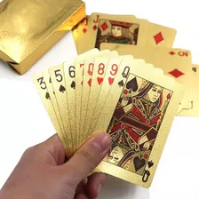 Baralho Dourado Ouro 24k Dollar Poker Cartas Jogos P'agua Personagem Dolar Foto mini 1