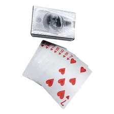 Baralho Jogo Carta Mesa Cor Prata Prateado Poker Truco Cinza Foto mini 2