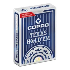 Baralho Plástico Texas Hold'em Naipe Grande Azul Copag Foto mini 1