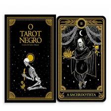 Baralho Tarot Marselha Negro 22 Cartas + Manual Quimbanda Foto mini 2