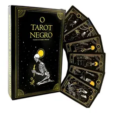 Baralho Tarot Marselha Negro 22 Cartas + Manual Quimbanda Foto mini 1