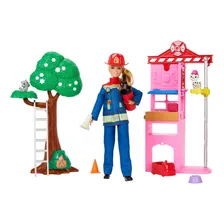 Barbie Bombeira HRG55 Com Acess贸rios Mattel Foto mini 1