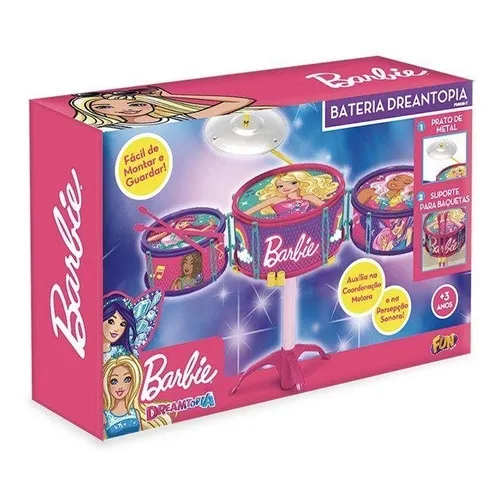 Barbie Dreamtopia Bateria Infantil - Fun F0090-8 Foto 1