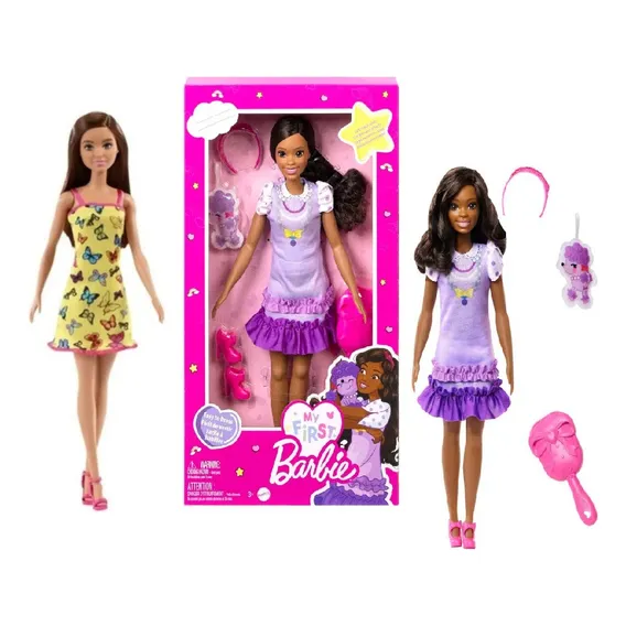 Barbie, minha primeira boneca Barbie com boneca Barbie, presente básico! Foto 1