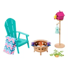 Barbie Móveis E Acessórios Cadeira De Quintal Hjv33 Mattel Foto mini  2