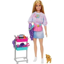 Barbie O Filme Barbie Doll Malibu Stylist Hnk95 Foto  mini 1