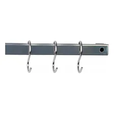 Barra 55cm Com 6 Ganchos Aço Inox Suporte Porta Utensílios P Foto mini  2
