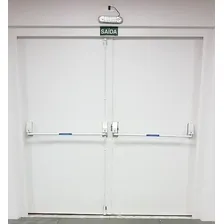 Barra Anti Pânico Porta Dupla Comum Sem Maçaneta Externa Foto mini 2