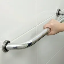 Barra Apoio Nitro Metais 60cm Cor Prateado Alça De Apoio Idoso Segurança 60cm Alumínio Barra De Apoio Foto mini  2
