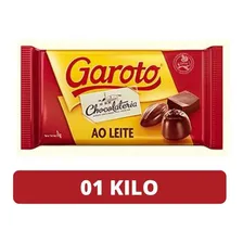 Barra Chocolate Garoto 1kg Ao Leite Para Pascoa Derreter Foto mini 1