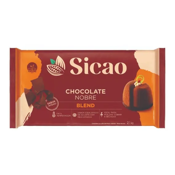 Barra Chocolate Sicao Blend Gold 2,1kg Foto 1