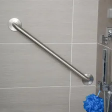 Barra De Apoio Aço Inox Alça Idoso/deficiente 80cm - Demima Cor Prateado Foto mini  2
