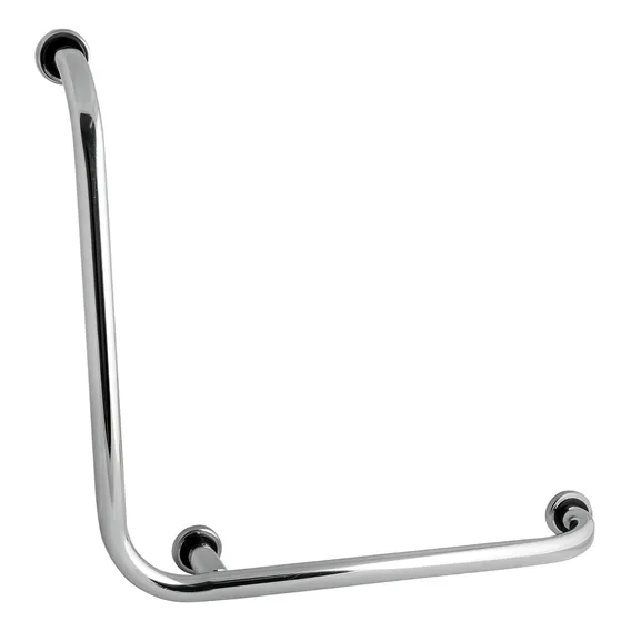 Barra De Apoio Para Box De Banheiro Modelo L 60x60cm Cor Prateado Foto 1